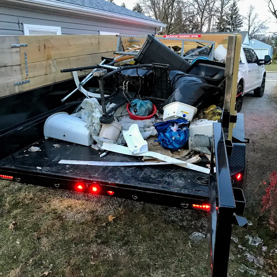 Roll-off dumpster delivered to a residential driveway in Nokomis